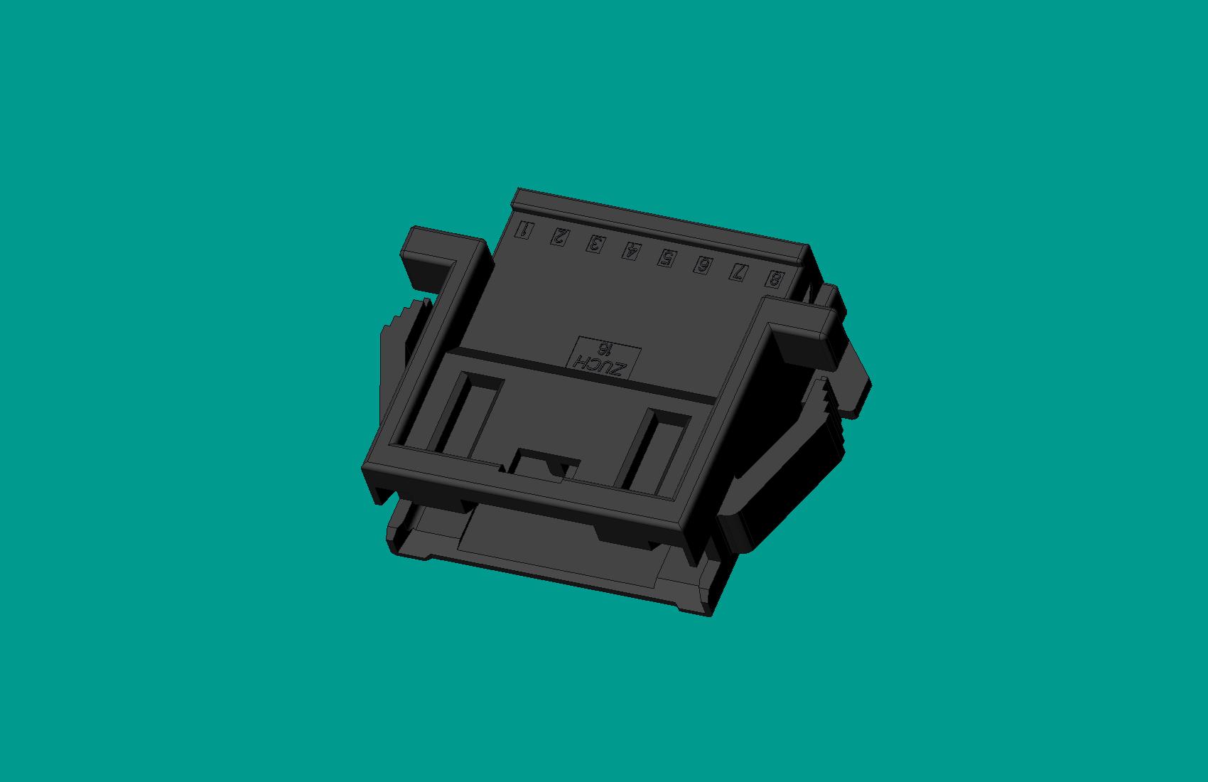 2.0間距，PNIRR-08V-S(帶鎖定面板)黑色