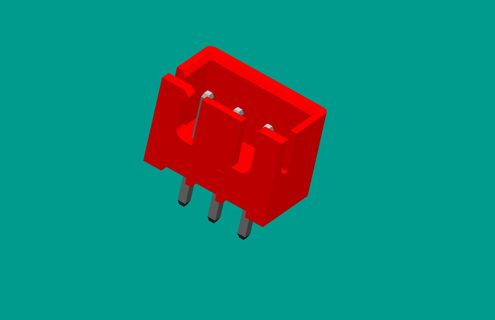 XH帶定位針座-3直針(B3B-XH-AM)紅色
