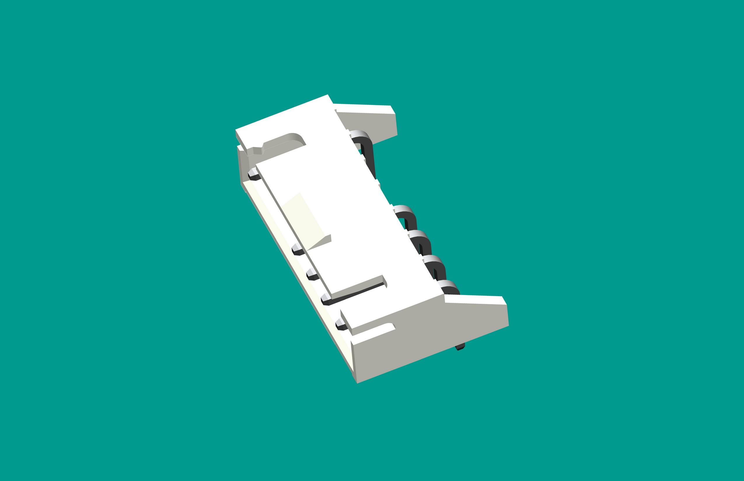 XH-7QA5(帶扣)帶保護腳(缺第2、3針) 白色（普通PA66)