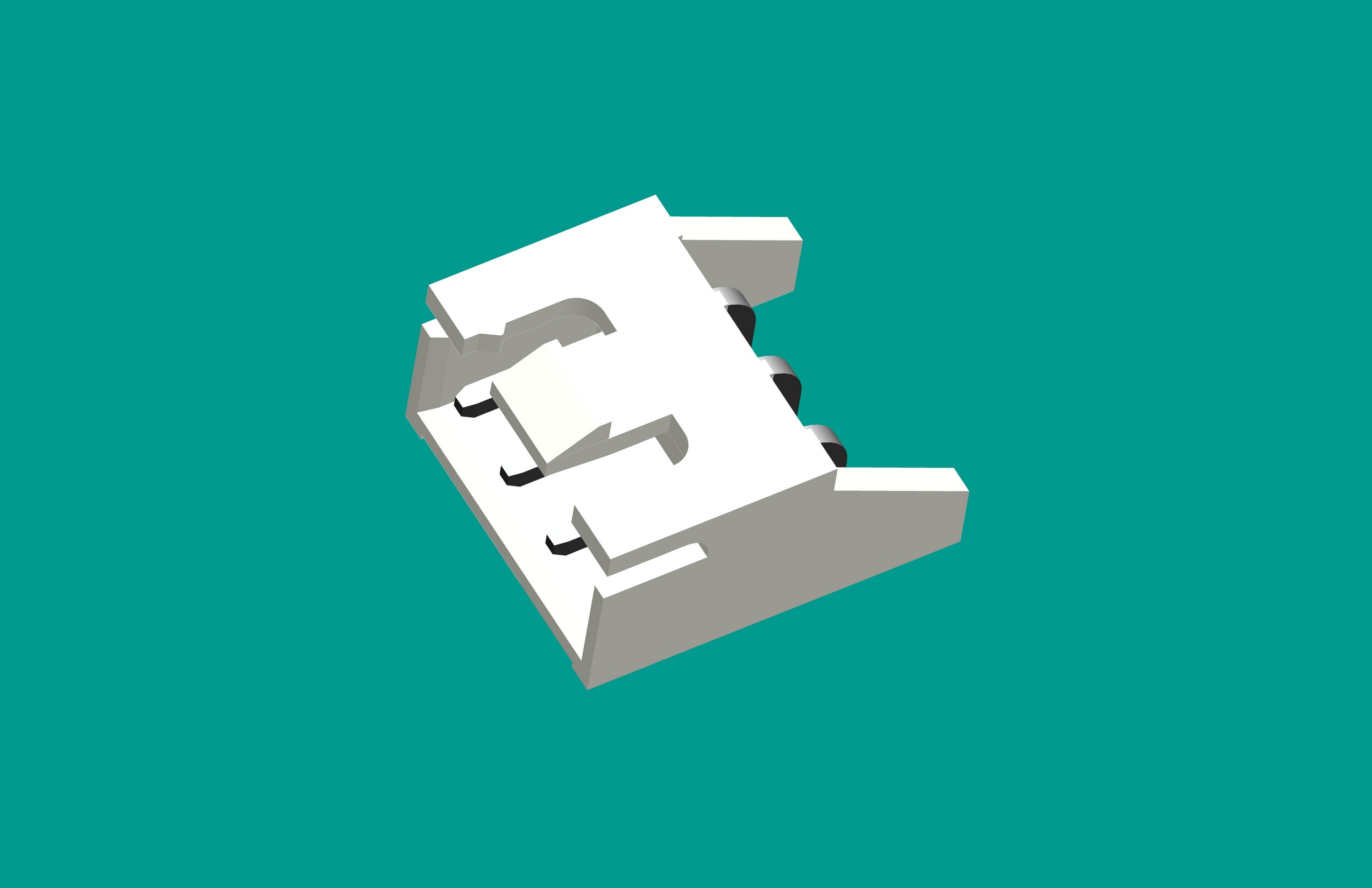 XH-3QA2(帶扣)帶保護腳(缺第2針)白色(普通PA66)