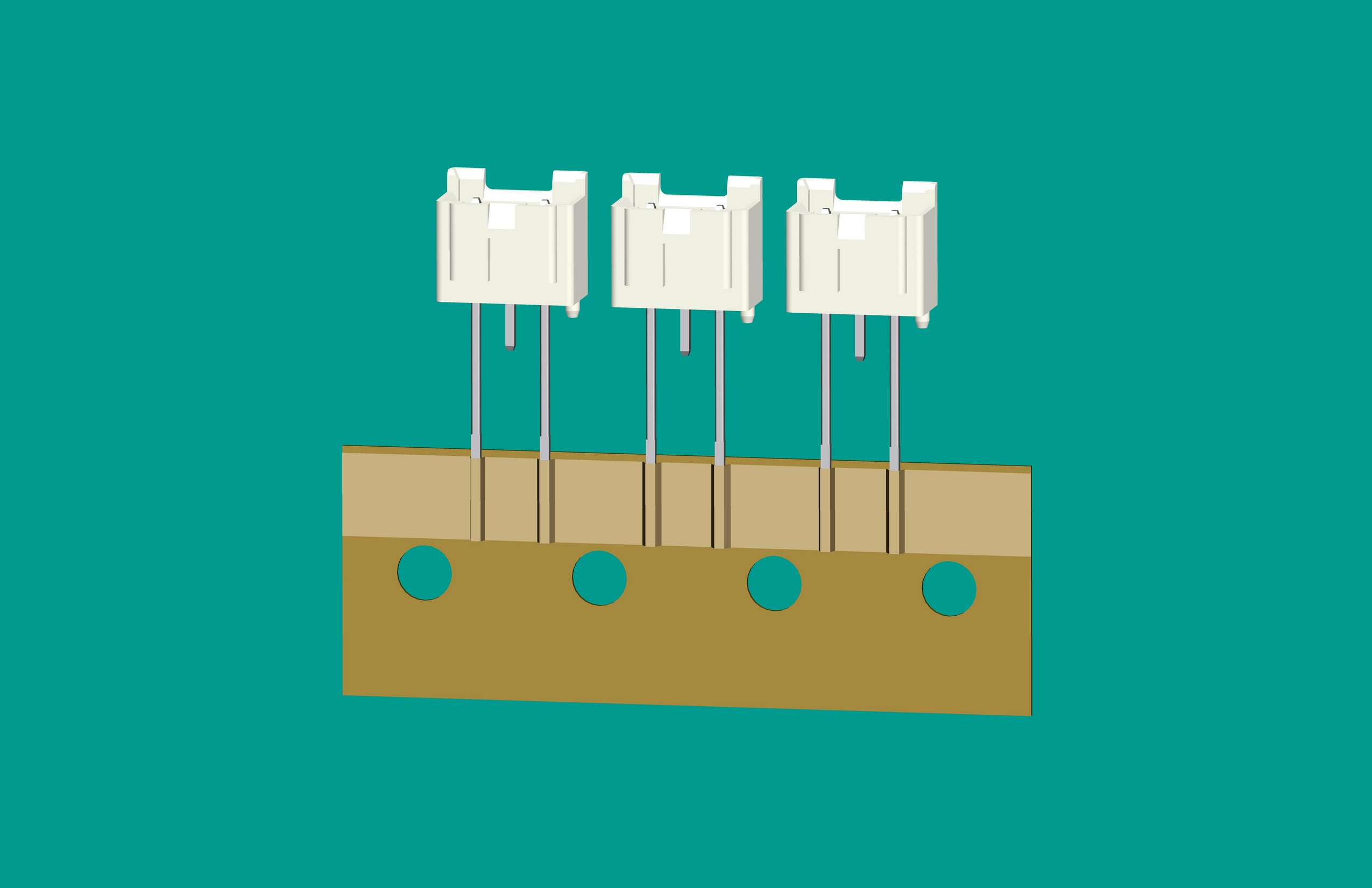 XH-3A全包編帶立式針座白色/(1、3長針)普通PA66