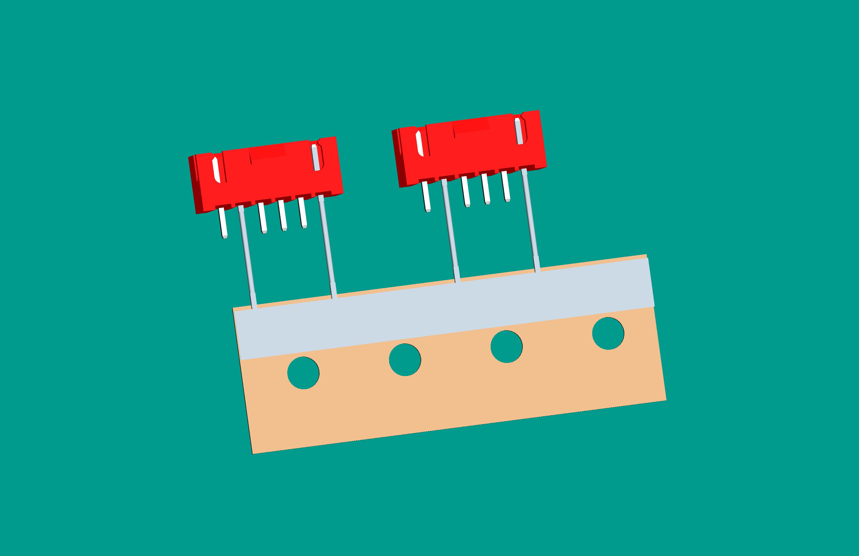 XH-6A帶扣立式針座紅色/編帶(1、5長針,短針外漏長2.9mm,正向,12mm)