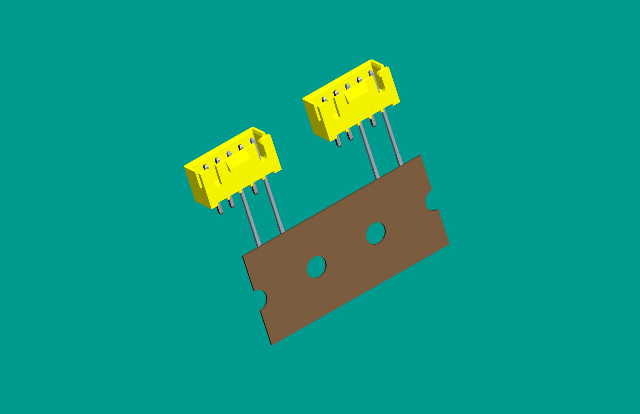 XH-5A(帶扣)立式針座黃色/編帶(1、3長針，反向，12mm）