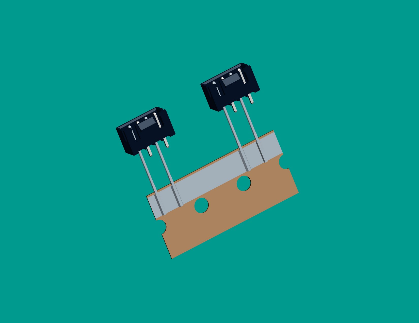 XH-4A帶扣立式針座黑色/編帶(25.4間距，1、3短針，反向，12mm)