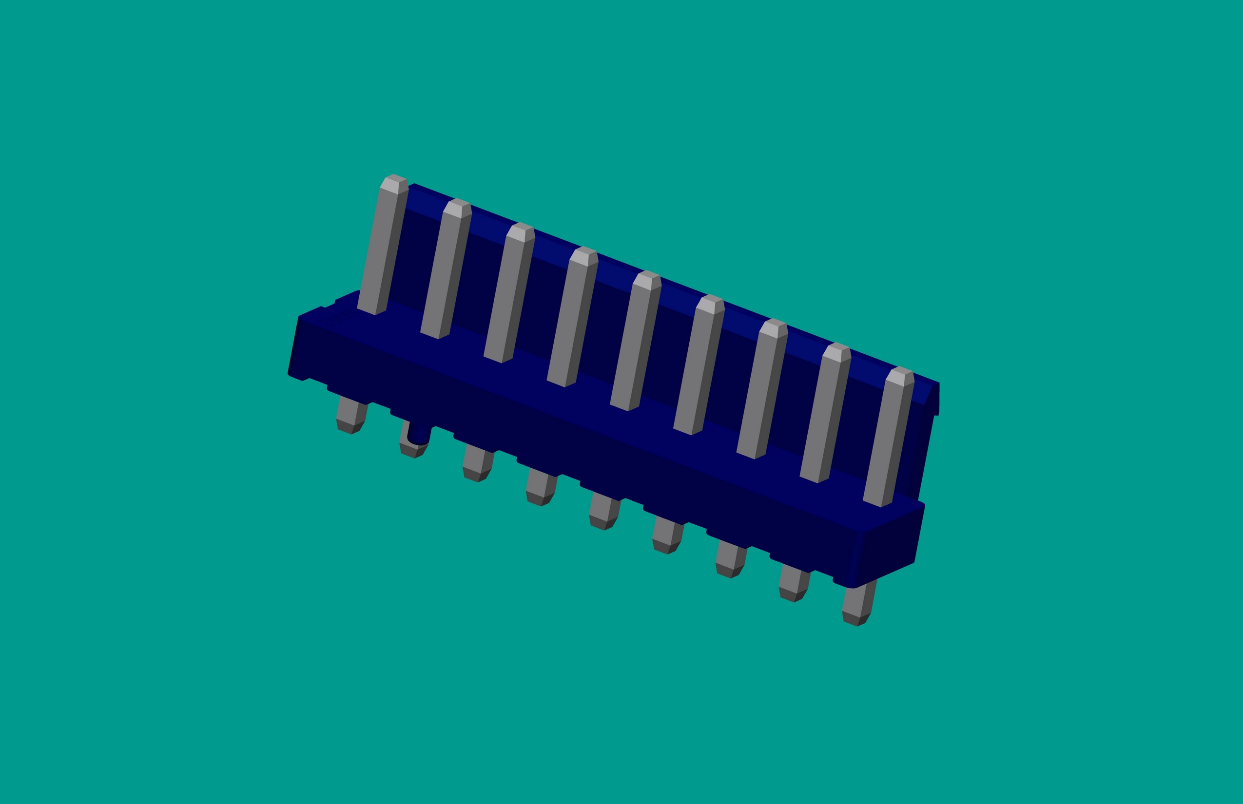 VH9A半包（插奇數(shù)）帶定位針座PA66藍(lán)色