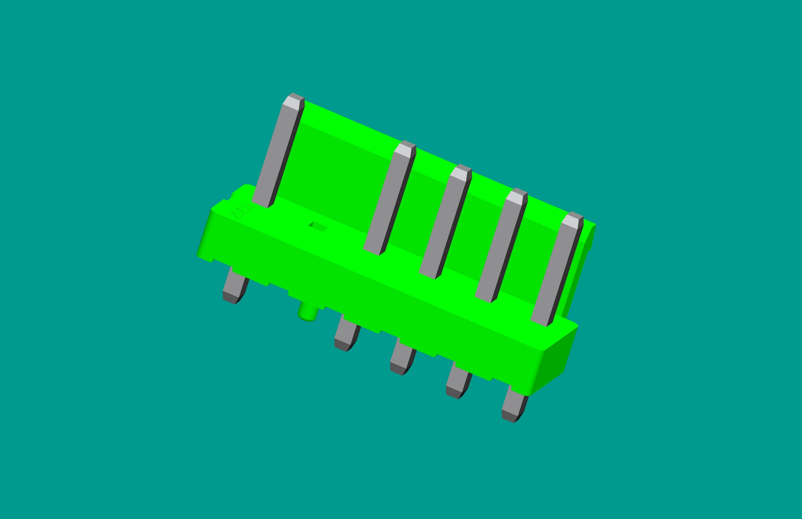 VH-6A-1（半包，帶定位，綠色普通PA66）（缺第2針）