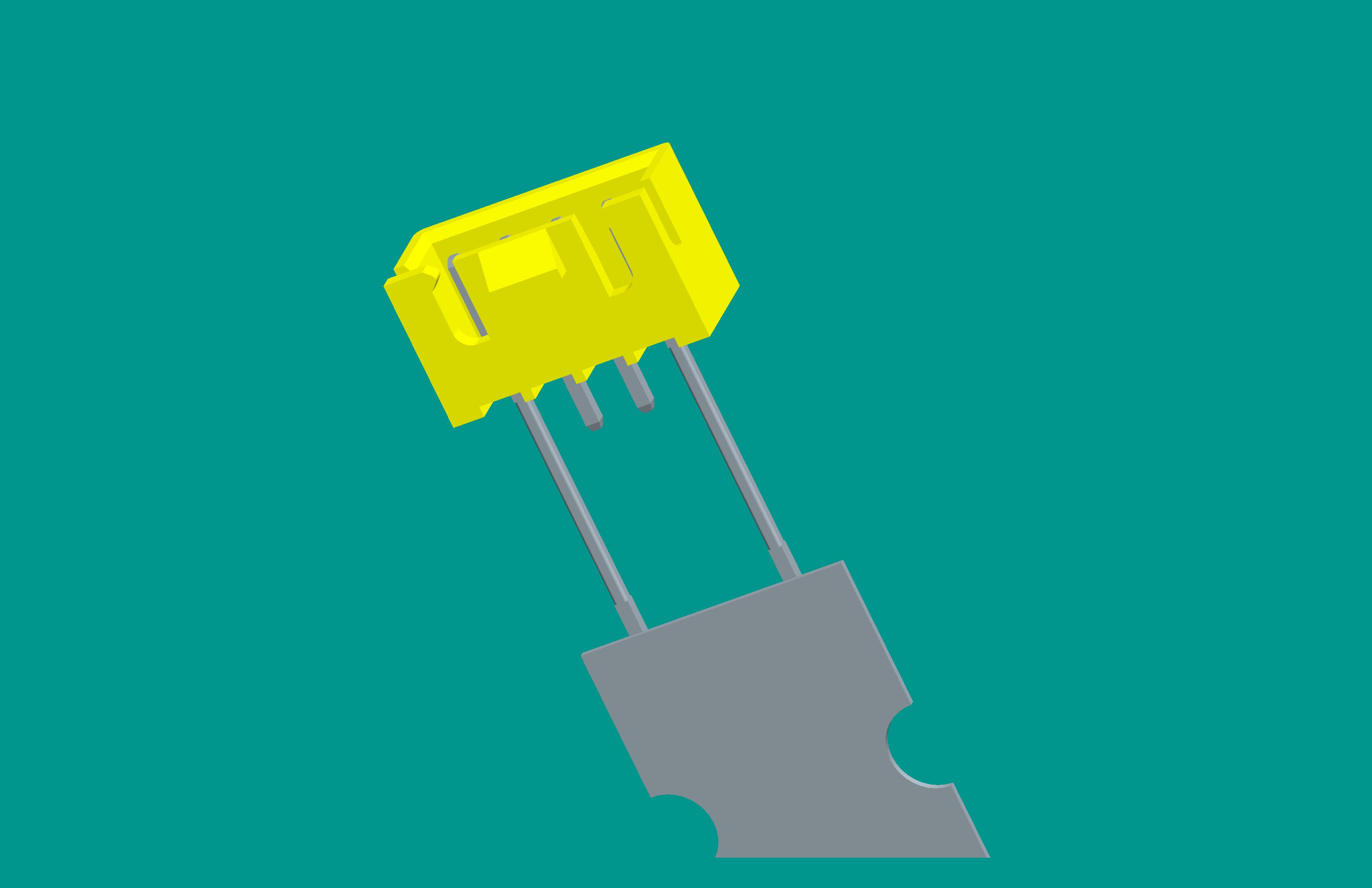 XH-4A(帶扣)立式針座黃色/編帶(步距25.4，1、4長(zhǎng)針，反向,12mm短針外漏2.5)