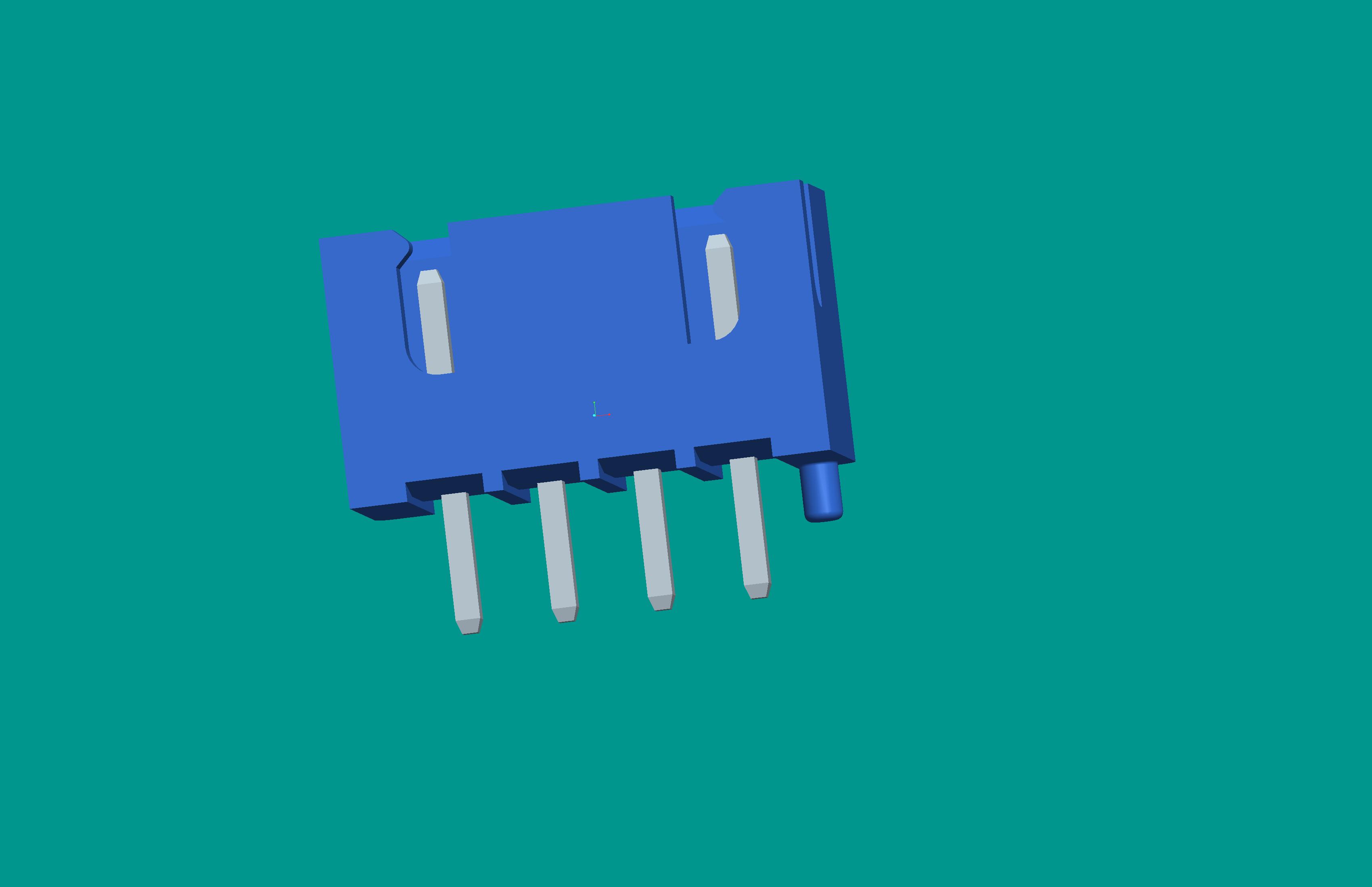 XH-4A帶定位針座藍色PA66/(B4B-XH-AM)