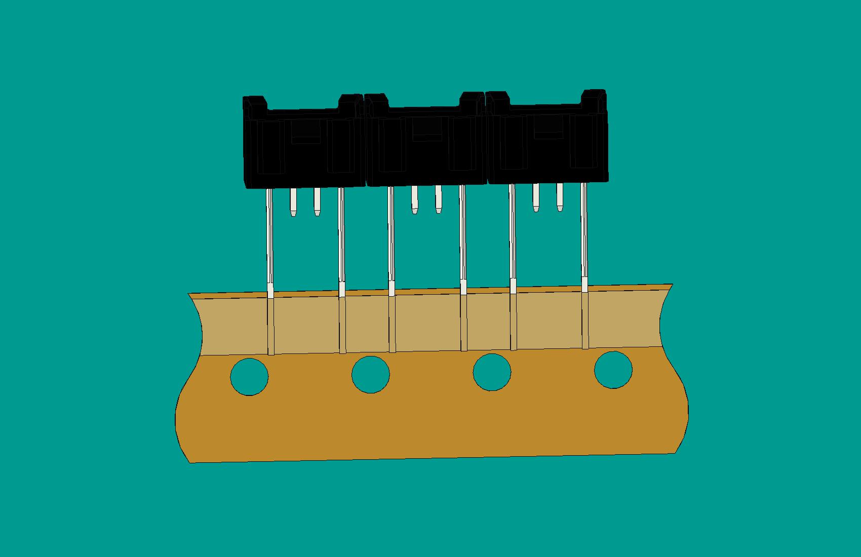 XH-4A全包非限位編帶正向（1、4長針）(黑色)普通PA66/奧克斯