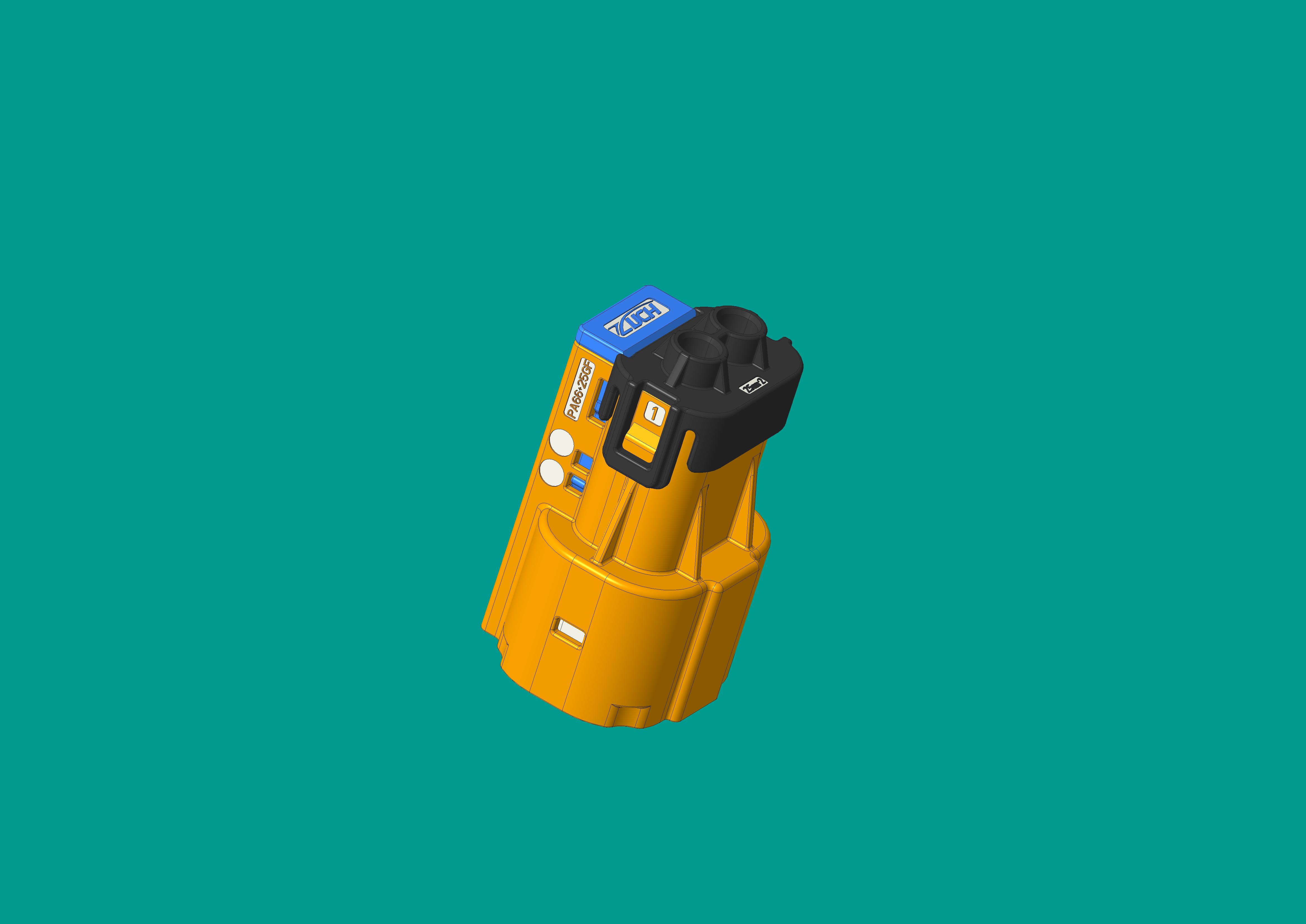 JX系列兩高壓塑料連接器插頭（屏蔽）-適配2.5mm^2屏蔽線  Y鍵位